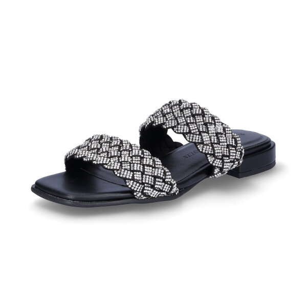 Marco Tozzi Damen Pantolette schwarz glitzer