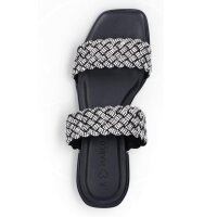 Marco Tozzi Damen Pantolette schwarz glitzer