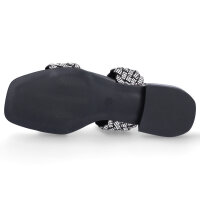 Marco Tozzi Damen Pantolette schwarz glitzer