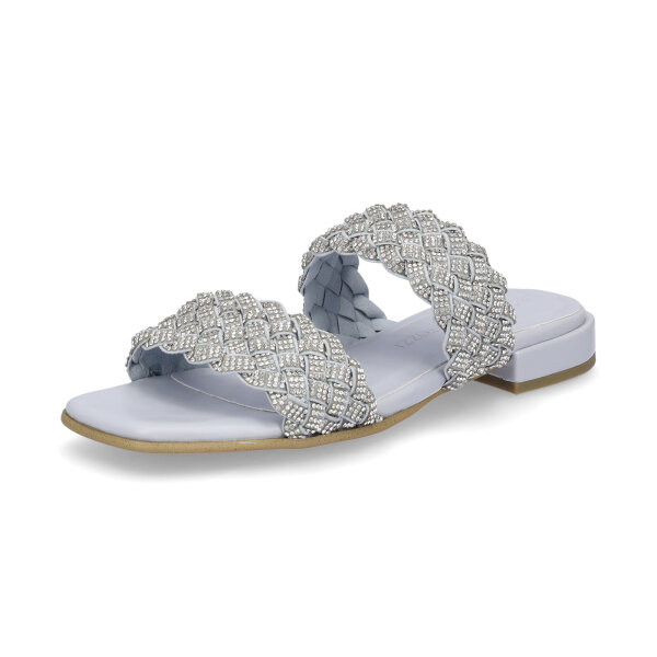 Marco Tozzi Damen Pantolette polar blau glitzer
