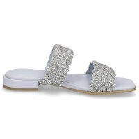 Marco Tozzi Damen Pantolette polar blau glitzer