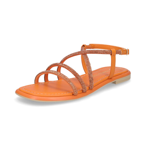 Marco Tozzi Damen Sandale orange Glitzer