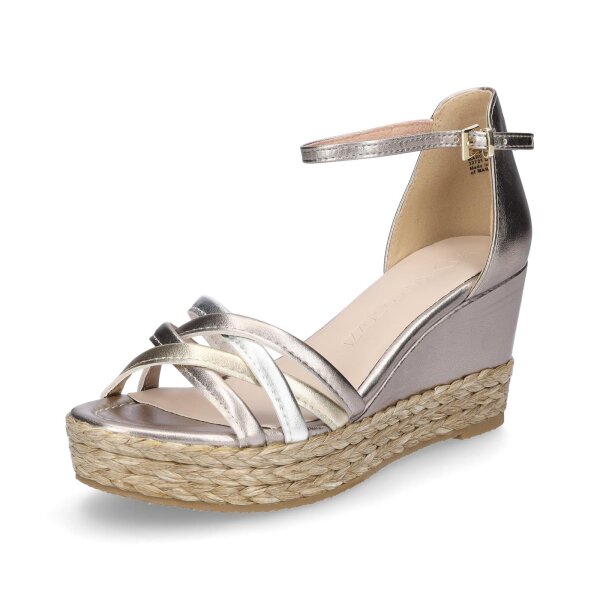 Marco Tozzi Damen Keil Sandalette rose metallic