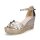 Marco Tozzi Damen Keil Sandalette rose metallic
