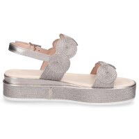 Marco Tozzi Damen Plateau Sandale rosa metallic