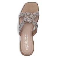 Marco Tozzi by GMK Damen Pantolette beige glitzer