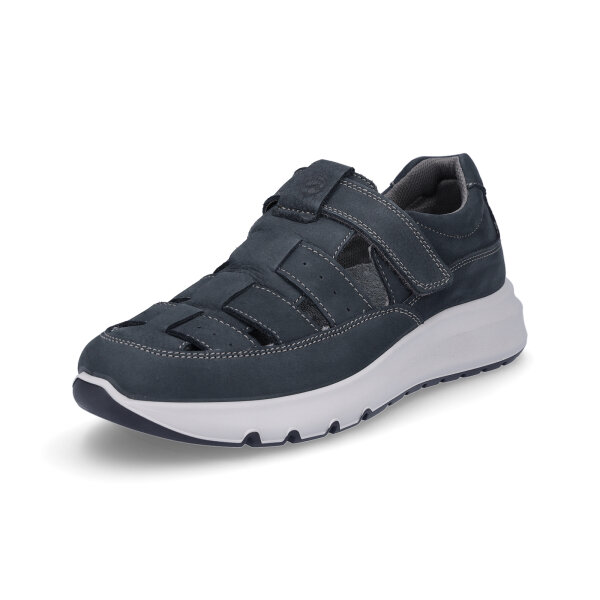 Ara Herren Leder Slipper blau