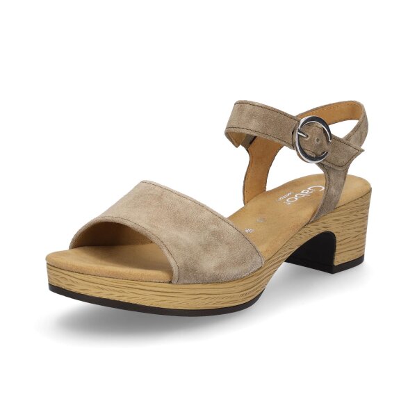 Gabor Damen Leder Sandalette taupe