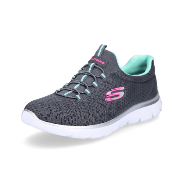 Skechers Damen Slip-on Sneaker Summits grau mint