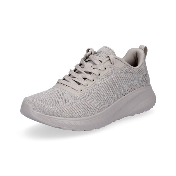 Skechers Damen Sneaker Bobs Squad Chaos taupe glitzer