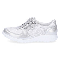 Waldläufer Damen Schnürschuh silber floral