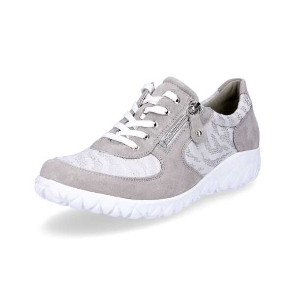 Waldläufer Damen Schnürschuh grau silber