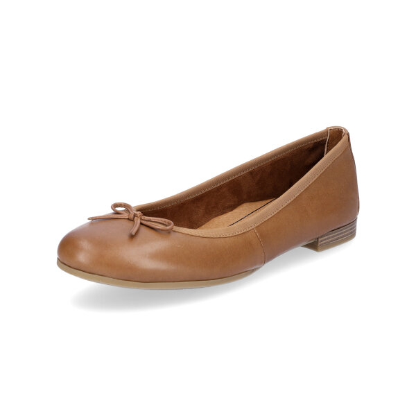 Tamaris Damen Leder Ballerina braun