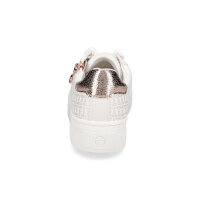 Tamaris Damen Plateau Sneaker wei&szlig; rosegold