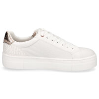 Tamaris Damen Plateau Sneaker wei&szlig; rosegold
