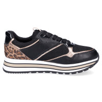 Tamaris Damen Plateau Sneaker schwarz leo