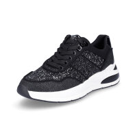 Tamaris Damen Sneaker schwarz glitzer