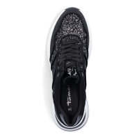 Tamaris Damen Sneaker schwarz glitzer