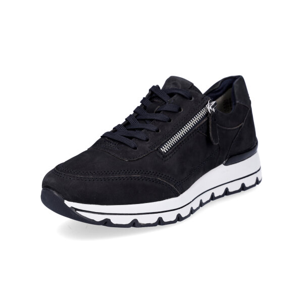 Tamaris Damen Leder Sneaker navy blau