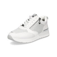 Tamaris Damen Sneaker weiß silber Glitzer