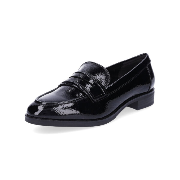Tamaris Damen Loafer schwarz Lack