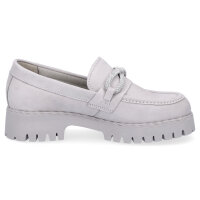Tamaris Damen Leder Slipper hellgrau