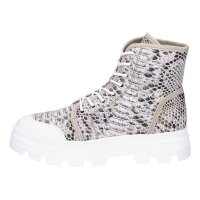 Tamaris Damen Leder Sneaker beige snake