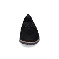 Tamaris Damen Leder Loafer schwarz
