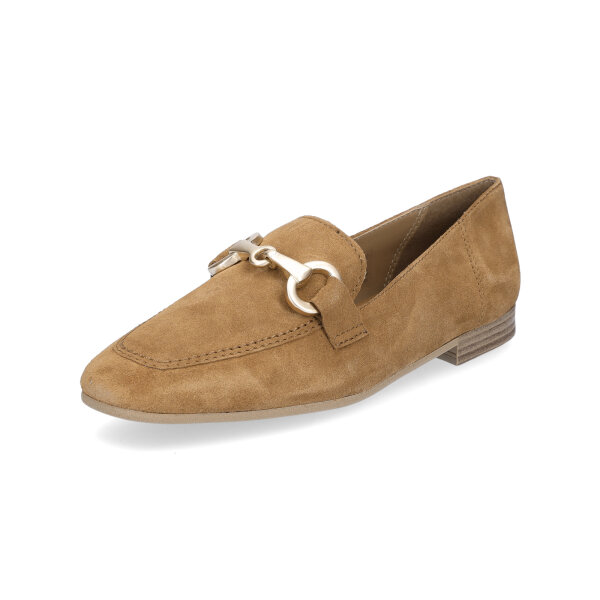 Tamaris Damen Leder Slipper cognac