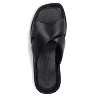 Tamaris Damen Leder Pantolette schwarz