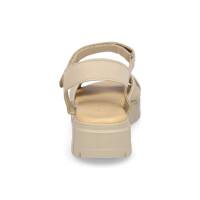 Tamaris Damen Leder Sandalette beige