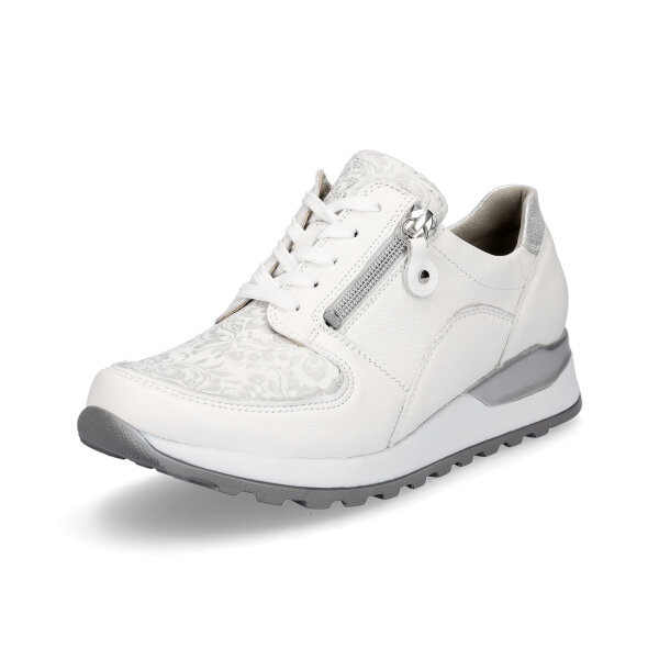 Waldl&auml;ufer Damen Sneaker wei&szlig; silber