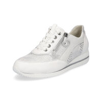 Waldläufer Damen Schnürschuh weiß silber