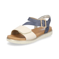 Rieker Damen Sandale blau creme