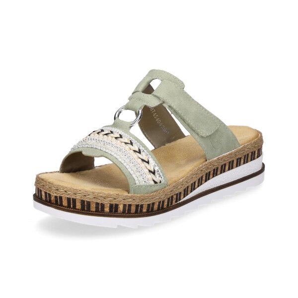 Rieker Damen Pantolette mint gr&uuml;n