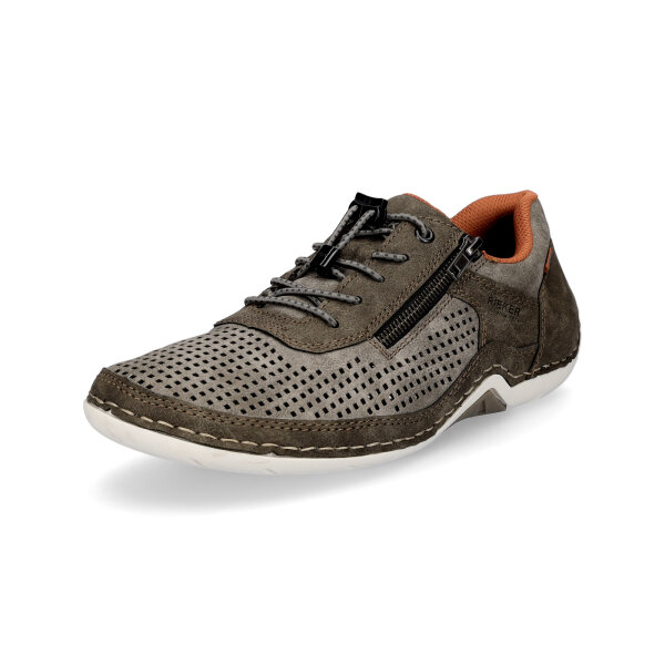 Rieker Herren Slipper braun grau