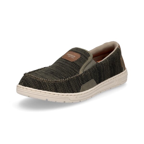 Rieker Herren Mesh Slipper khaki gr&uuml;n