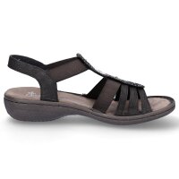 Rieker Damen Sandale grau braun