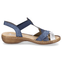 Rieker Damen Sandale blau silber