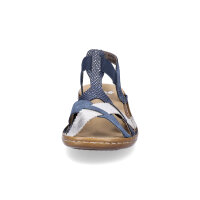 Rieker Damen Sandale blau silber