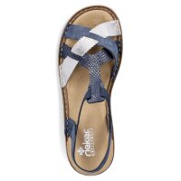 Rieker Damen Sandale blau silber