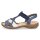Rieker Damen Sandale blau silber