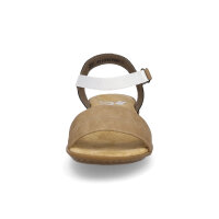 Rieker Damen Sandale sand wei&szlig; schwarz