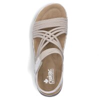 Rieker Damen Trekking Sandale beige metallic