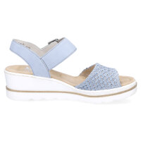 Rieker Damen Keil Sandalette hellblau