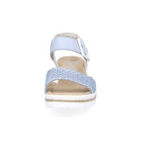 Rieker Damen Keil Sandalette hellblau