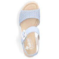 Rieker Damen Keil Sandalette hellblau