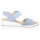 Rieker Damen Keil Sandalette hellblau