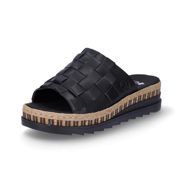 Rieker Damen Pantolette schwarz
