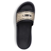 Puma Damen Pantolette Karmen Slide schwarz gold